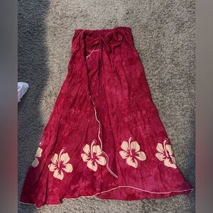 Red Floral Midi dress